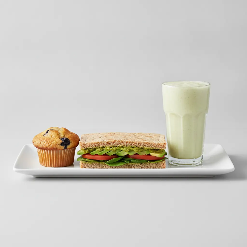 The Ultimate JOE Trio — DF Avocado Sandwich, Avo Shake, Blueberry Muffin The Ultimate JOE Trio — DF Avocado Sandwich, Avo Shake, Blueberry Muffin