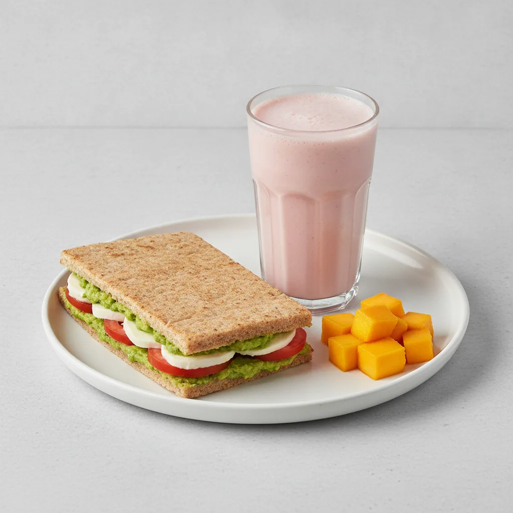 The Ultimate JOE Trio — Avocado Sandwich, Power Shake, Tangy Mango Bites