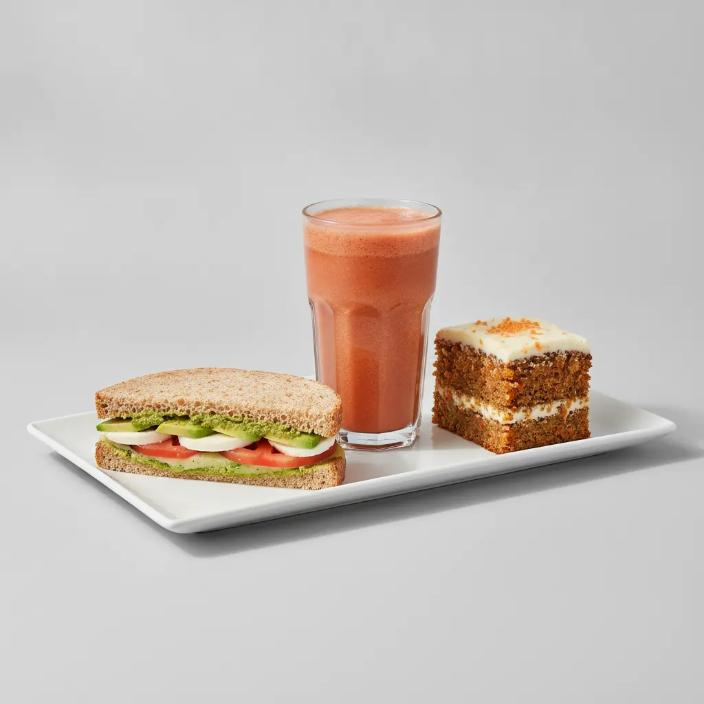 The Ultimate JOE Trio — Avocado Sandwich, Iron Man, Carrot Cake