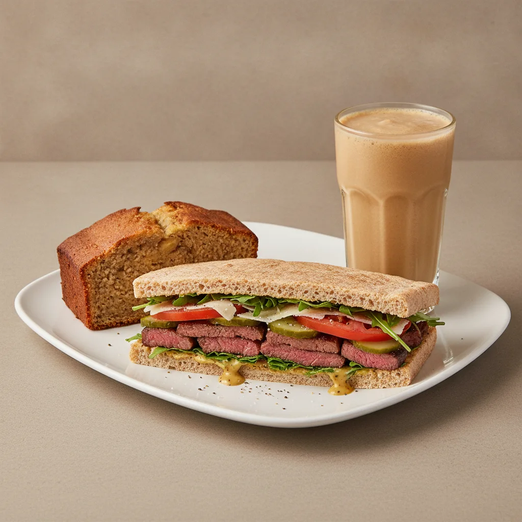The Ultimate JOE Trio — The Steak, Coffee Shake, Banana Bread