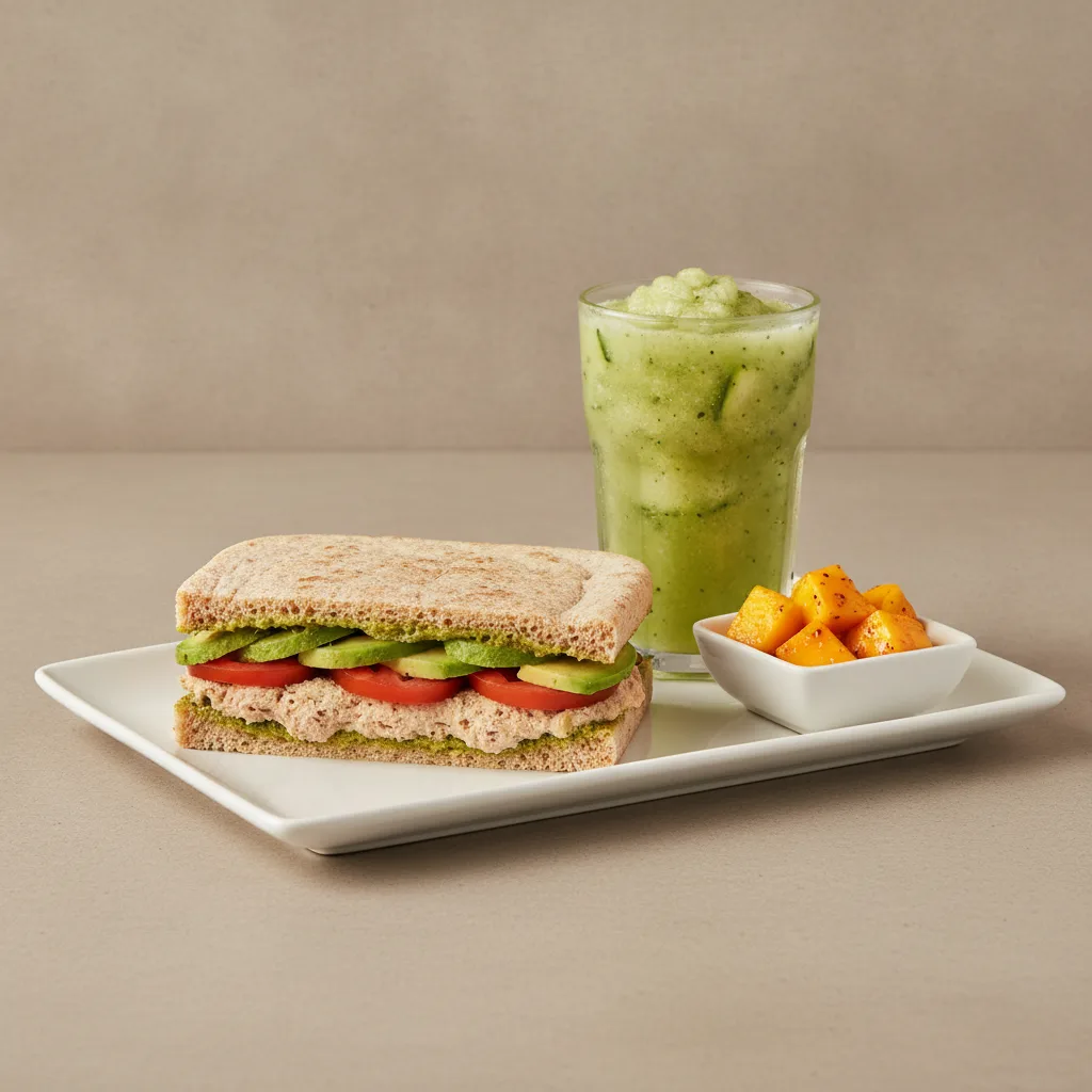 The Ultimate JOE Trio — Tunacado Sandwich, Prince of Green, Tangy Mango Bites