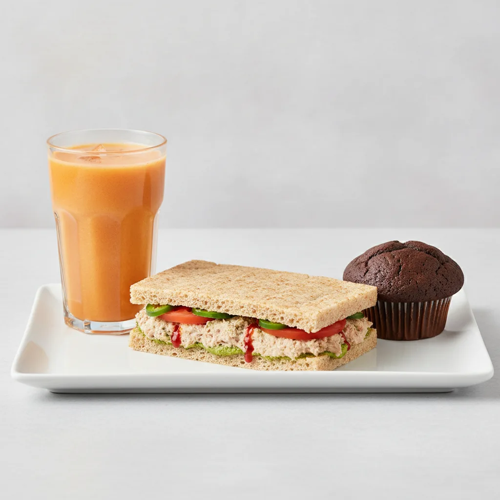 The Ultimate JOE Trio — Spicy Tuna Sandwich, Go Away DOC, Chocolate Muffin