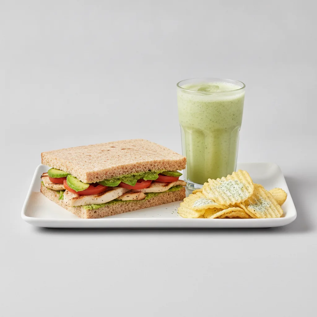 The Ultimate JOE Trio — JOE's Club Sandwich, Green Sport, JOE's Protein Chips