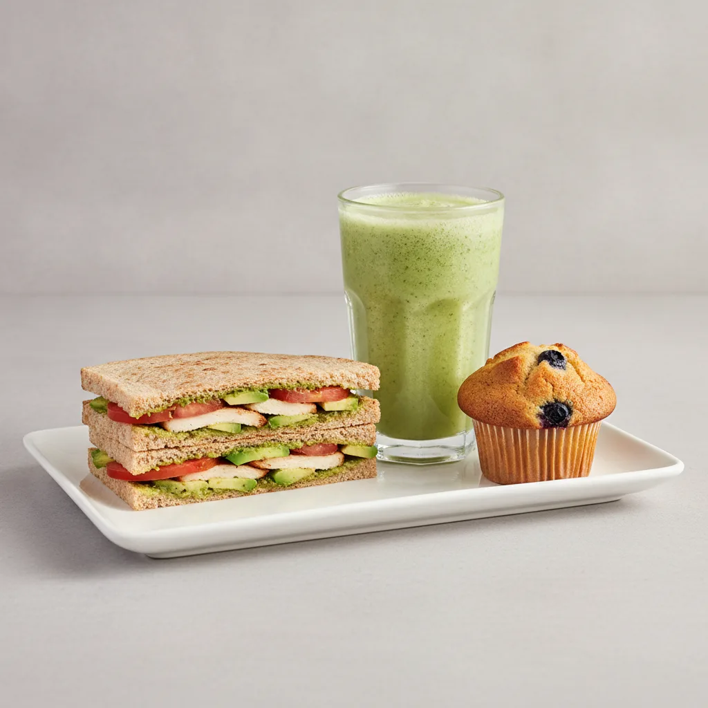 The Ultimate JOE Trio — JOE's Club Sandwich, Prince of Green, Blueberry Muffin