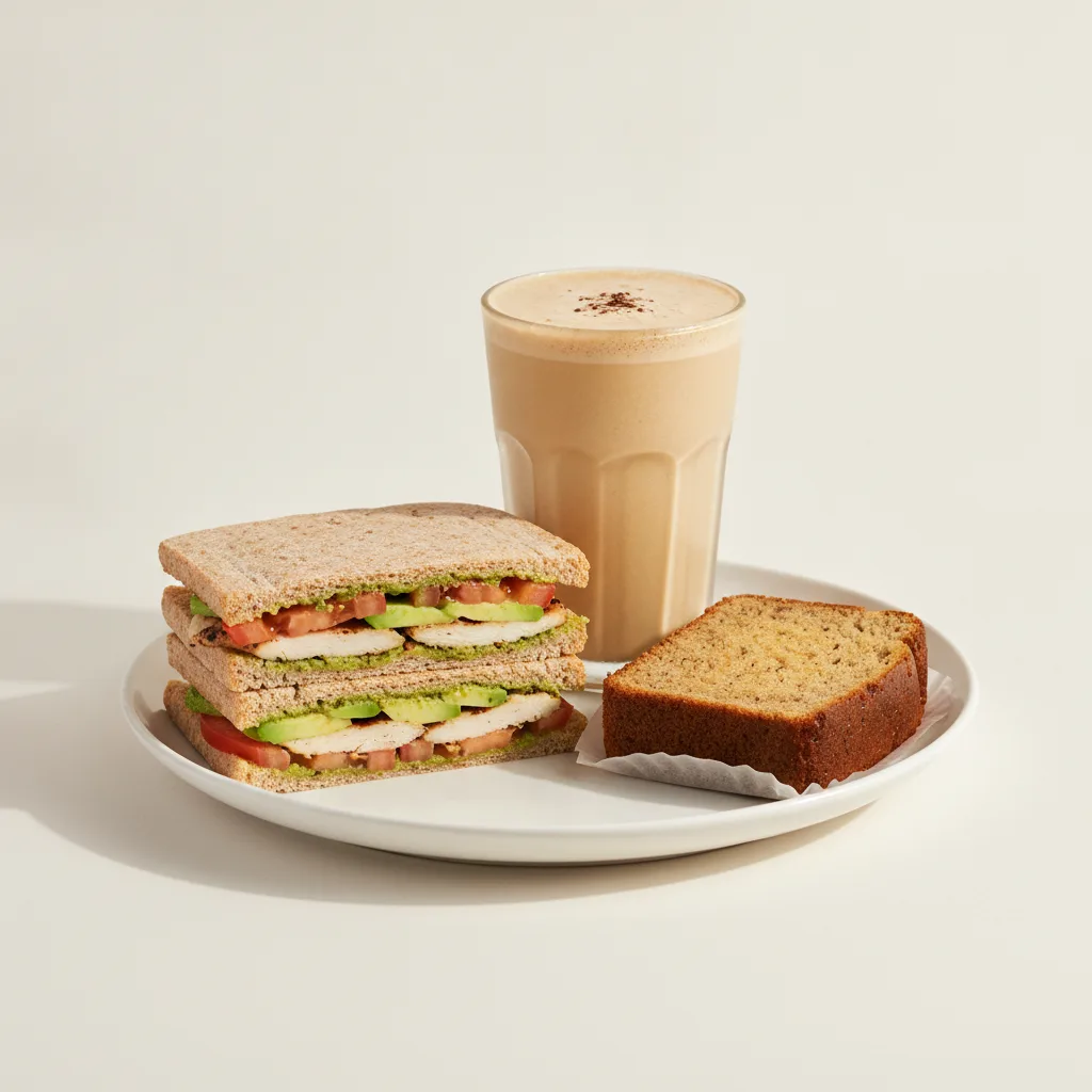 The Ultimate JOE Trio — JOE's Club Sandwich, Coffee Shake, Banana Bread