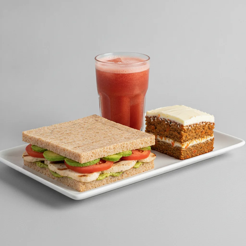 The Ultimate JOE Trio — JOE's Club Sandwich, Stress Down, Carrot Cake