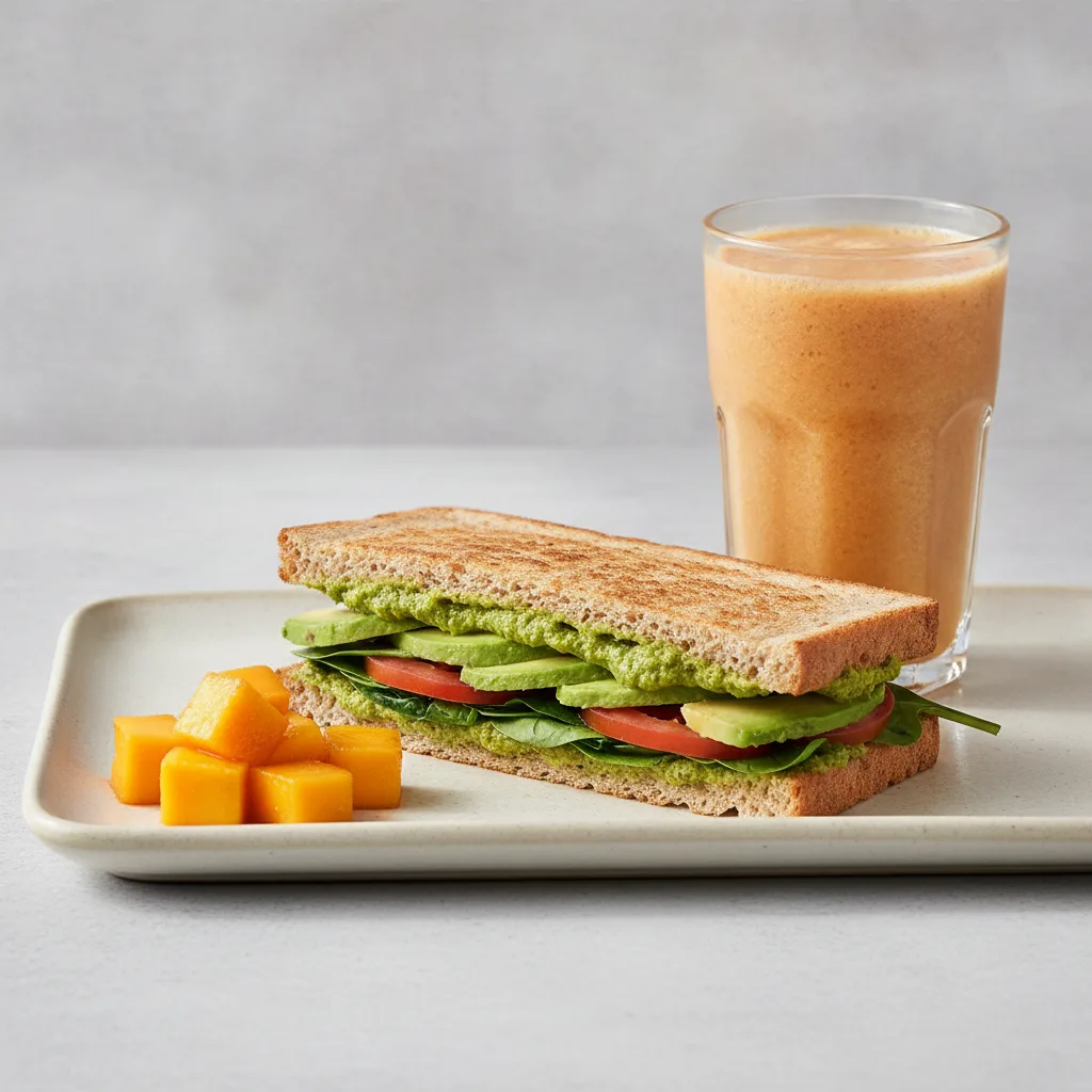 The Ultimate JOE Trio — DF Avocado Sandwich, Pick Me Up, Tangy Mango Bites