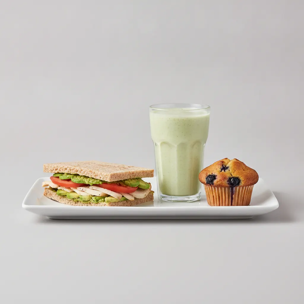 The Ultimate JOE Trio — JOE's Club Sandwich, Avo Shake, Blueberry Muffin The Ultimate JOE Trio — JOE's Club Sandwich, Avo Shake, Blueberry Muffin