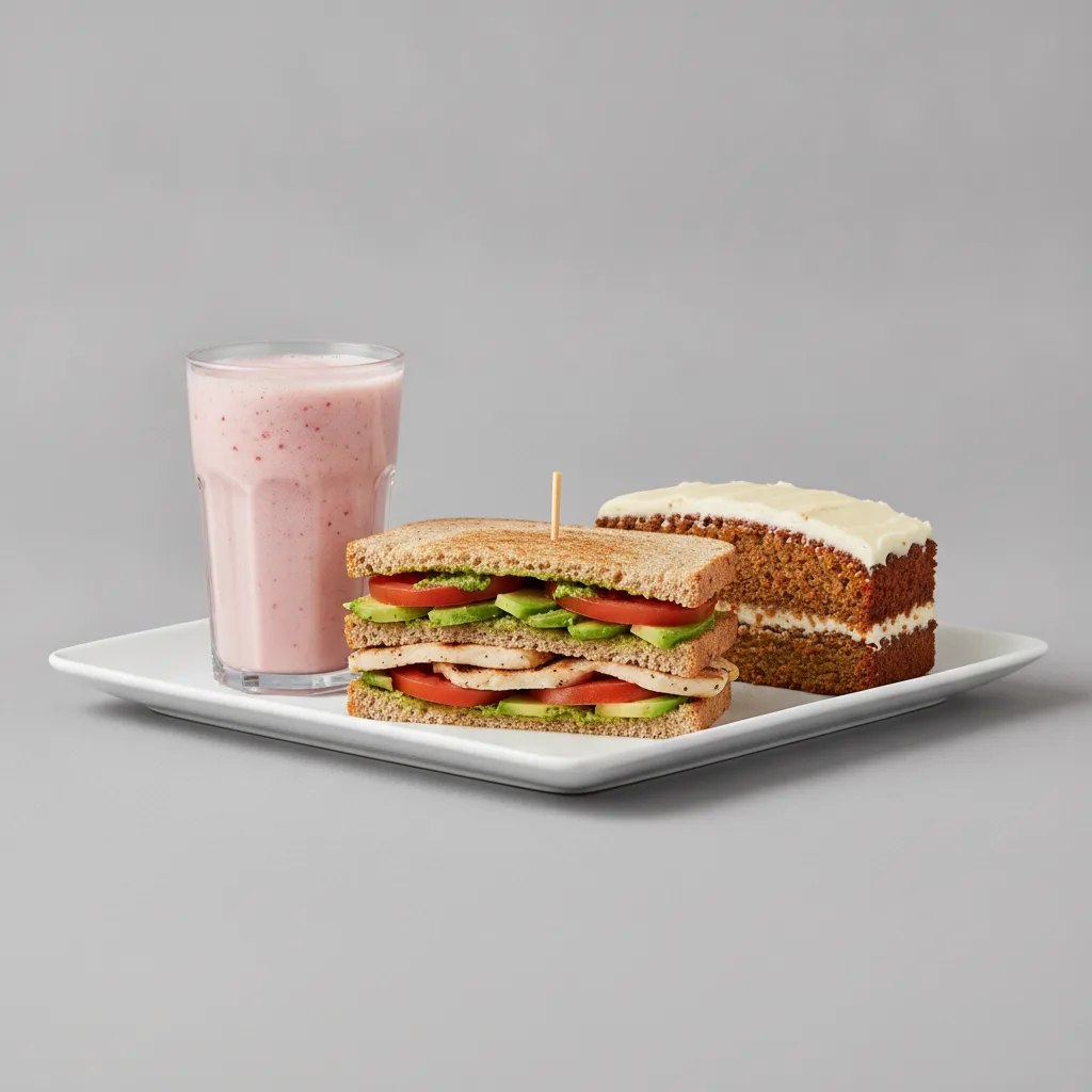 The Ultimate JOE Trio — JOE's Club Sandwich, Power Shake, Carrot Cake The Ultimate JOE Trio — JOE's Club Sandwich, Power Shake, Carrot Cake