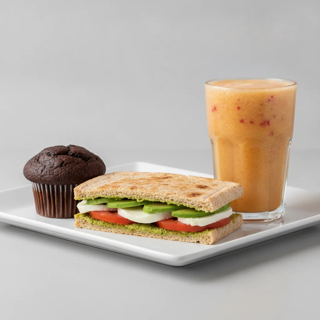 The Ultimate JOE Trio — Avocado Sandwich, Pick Me Up, Chocolate Muffin The Ultimate JOE Trio — Avocado Sandwich, Pick Me Up, Chocolate Muffin