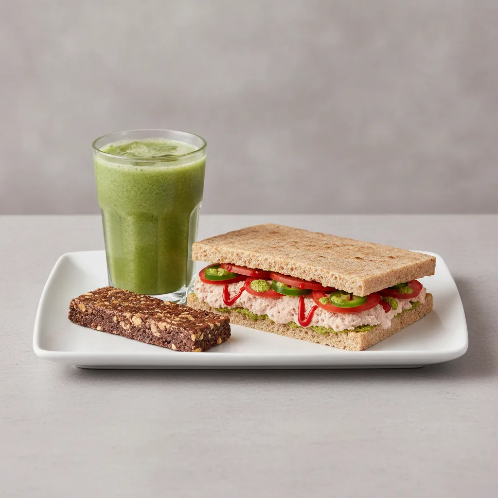 The Ultimate JOE Trio — Spicy Tuna Sandwich, Green Sport, JOE's Protein Bar The Ultimate JOE Trio — Spicy Tuna Sandwich, Green Sport, JOE's Protein Bar