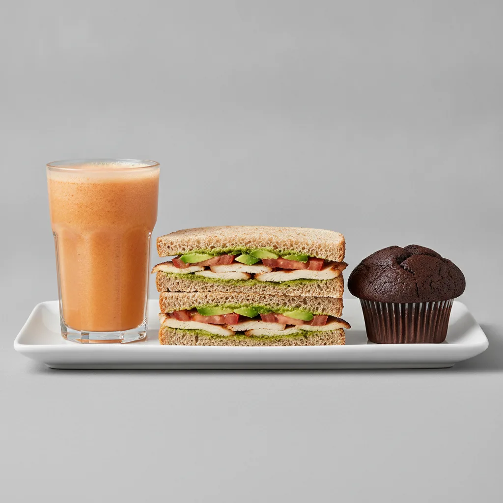 The Ultimate JOE Trio — JOE's Club Sandwich, Pick Me Up, Chocolate Muffin The Ultimate JOE Trio — JOE's Club Sandwich, Pick Me Up, Chocolate Muffin