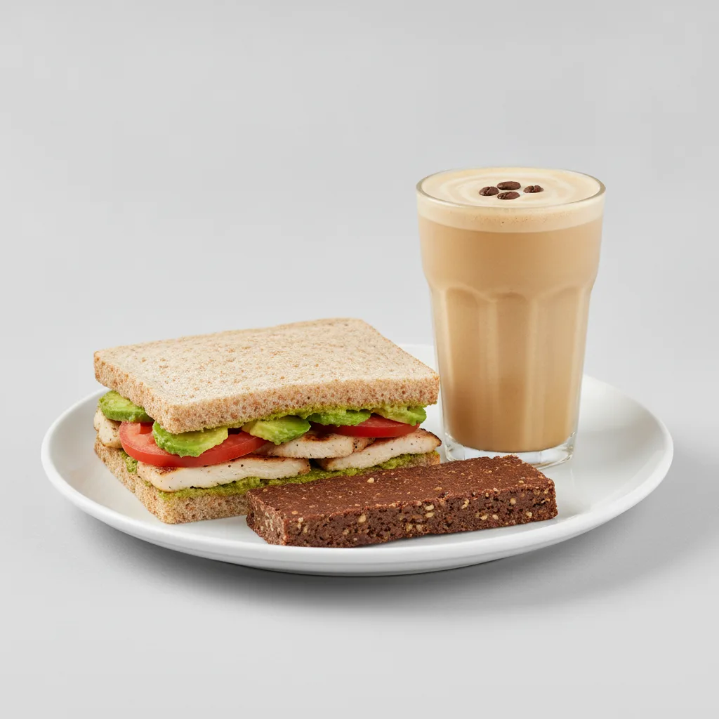 The Ultimate JOE Trio — JOE's Club Sandwich, Coffee Shake, JOE's Protein Bar The Ultimate JOE Trio — JOE's Club Sandwich, Coffee Shake, JOE's Protein Bar