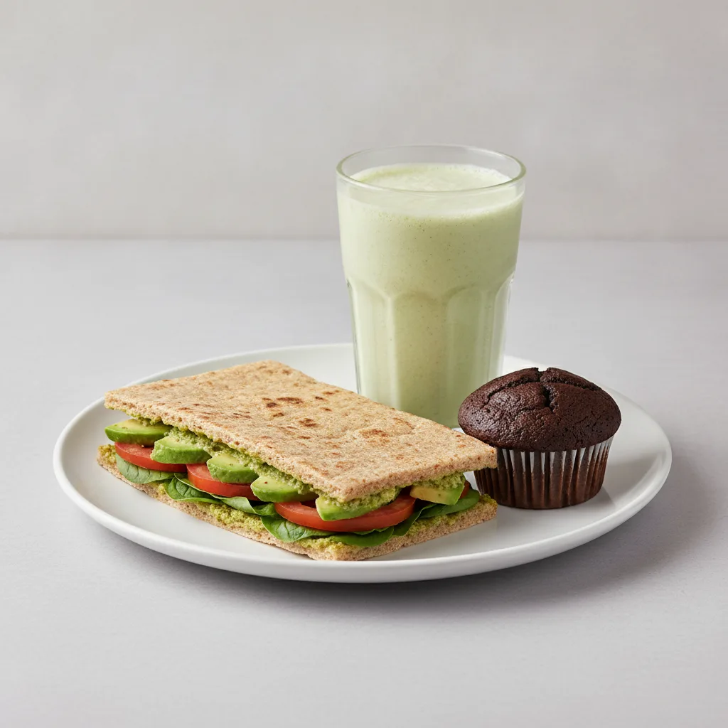 The Ultimate JOE Trio — DF Avocado Sandwich, Avo Shake, Chocolate Muffin The Ultimate JOE Trio — DF Avocado Sandwich, Avo Shake, Chocolate Muffin
