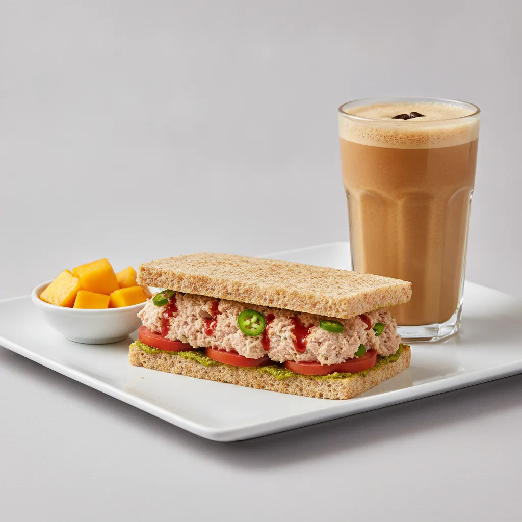 The Ultimate JOE Trio — Spicy Tuna Sandwich, Coffee Shake, Tangy Mango Bites The Ultimate JOE Trio — Spicy Tuna Sandwich, Coffee Shake, Tangy Mango Bites