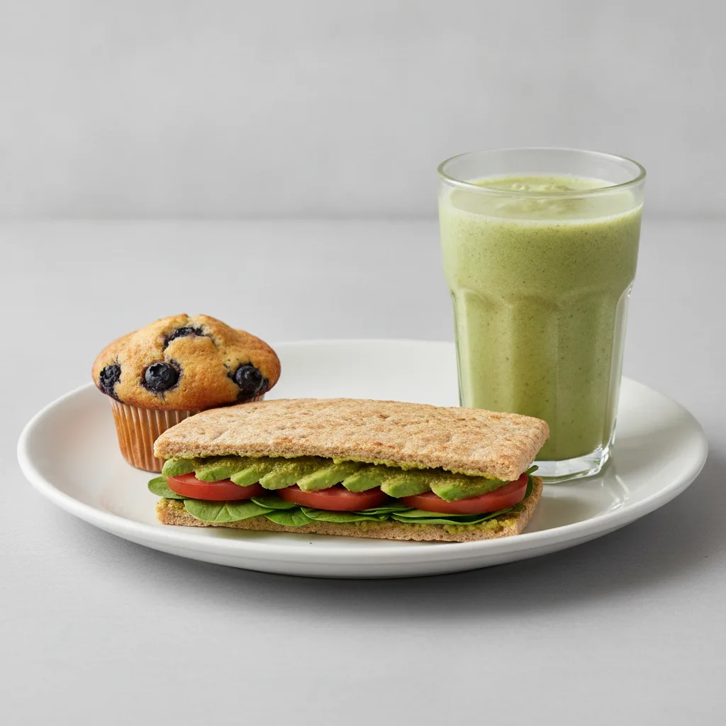 The Ultimate JOE Trio — DF Avocado Sandwich, Green Sport, Blueberry Muffin The Ultimate JOE Trio — DF Avocado Sandwich, Green Sport, Blueberry Muffin