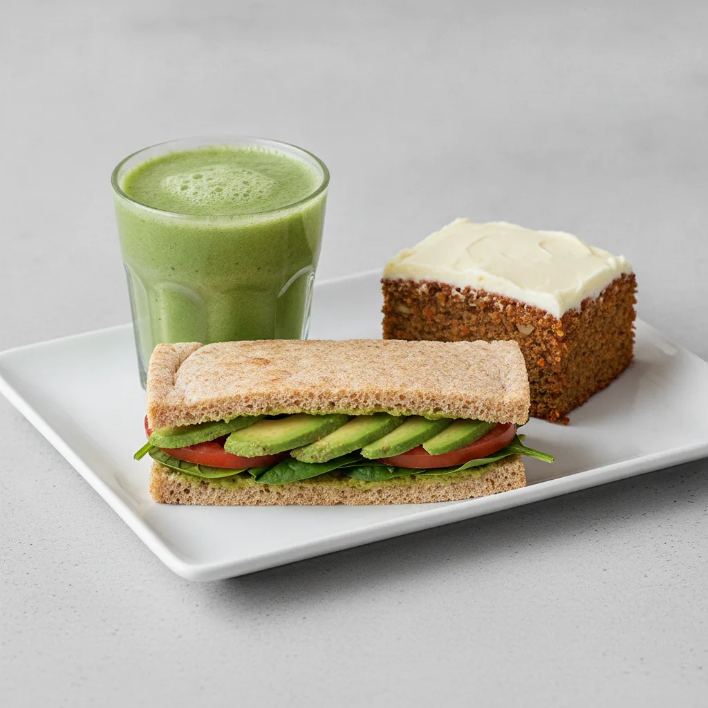 The Ultimate JOE Trio — DF Avocado Sandwich, Green Sport, Carrot Cake The Ultimate JOE Trio — DF Avocado Sandwich, Green Sport, Carrot Cake