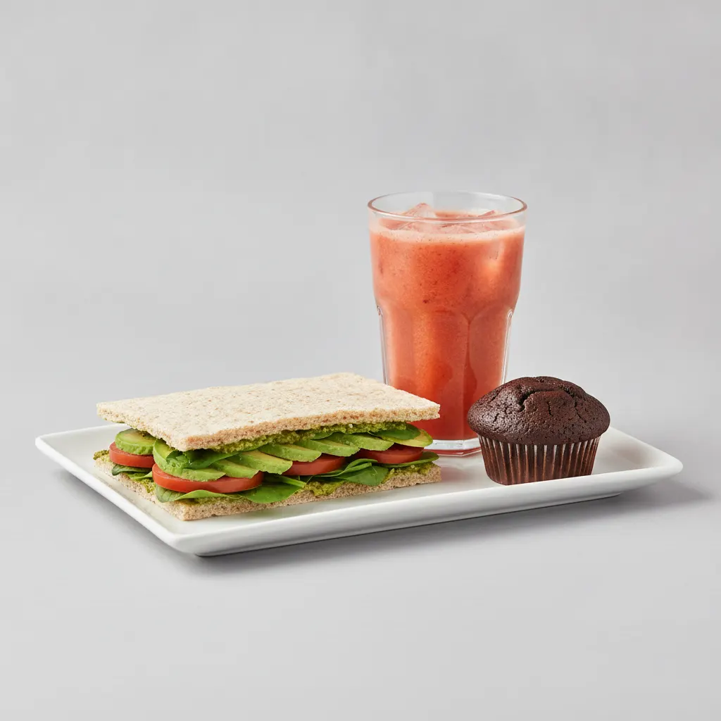 The Ultimate JOE Trio — DF Avocado Sandwich, Stress Down, Chocolate Muffin The Ultimate JOE Trio — DF Avocado Sandwich, Stress Down, Chocolate Muffin