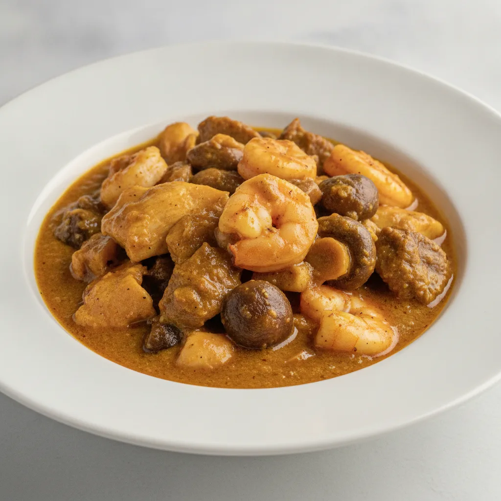 Mixed Mushroom Curry (Chicken, Lamb, and Shrimp)