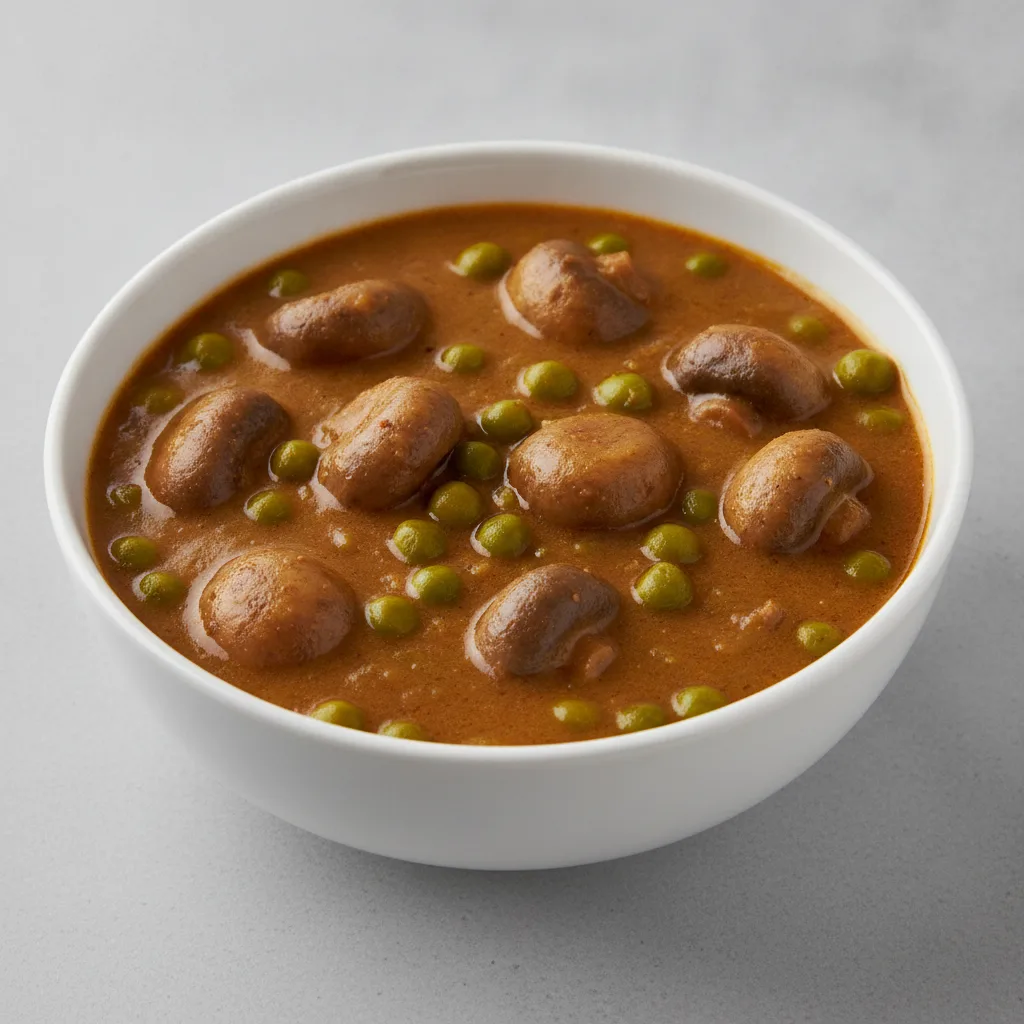 Mushroom Mattar (Vegan)