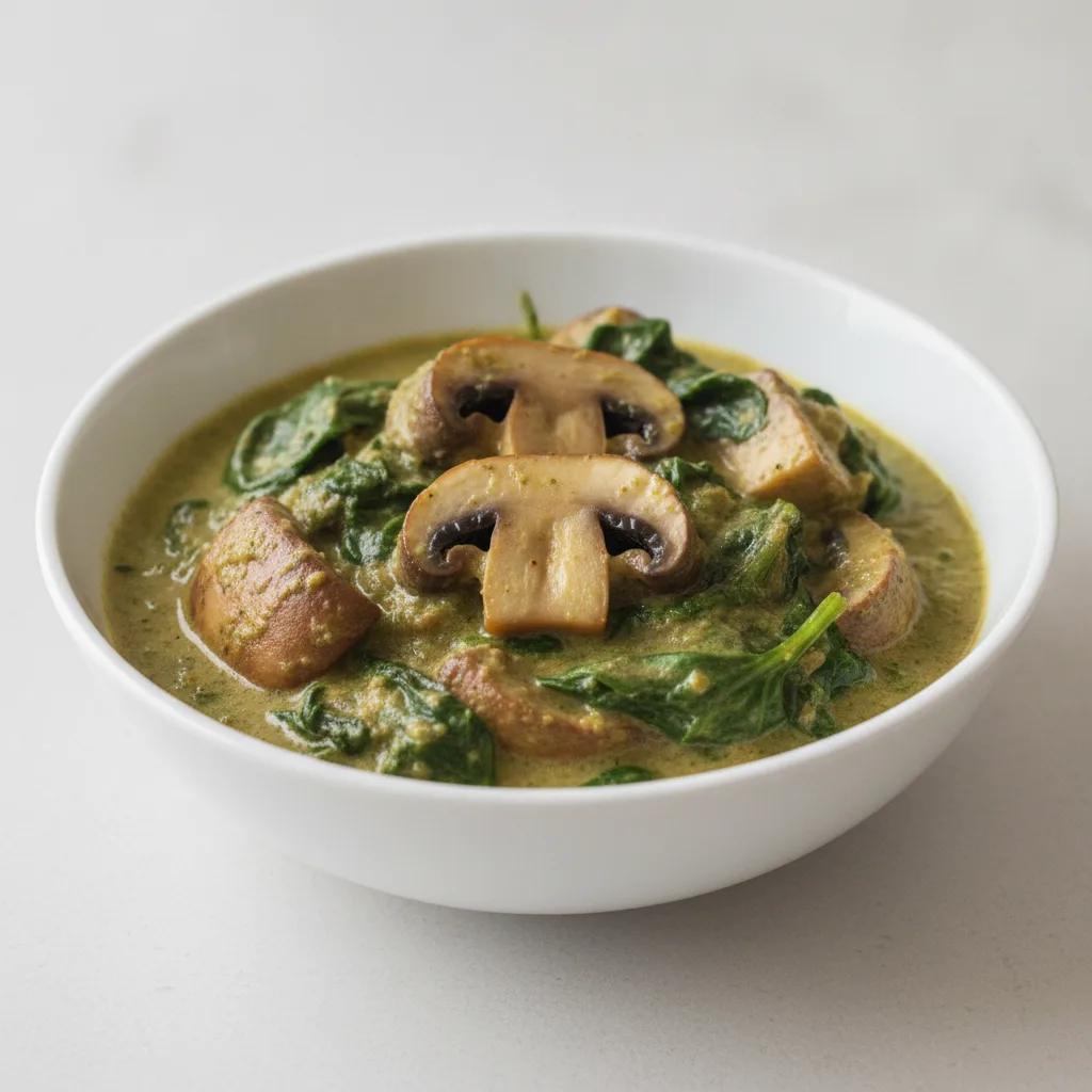 Mushroom Saag (Vegan)