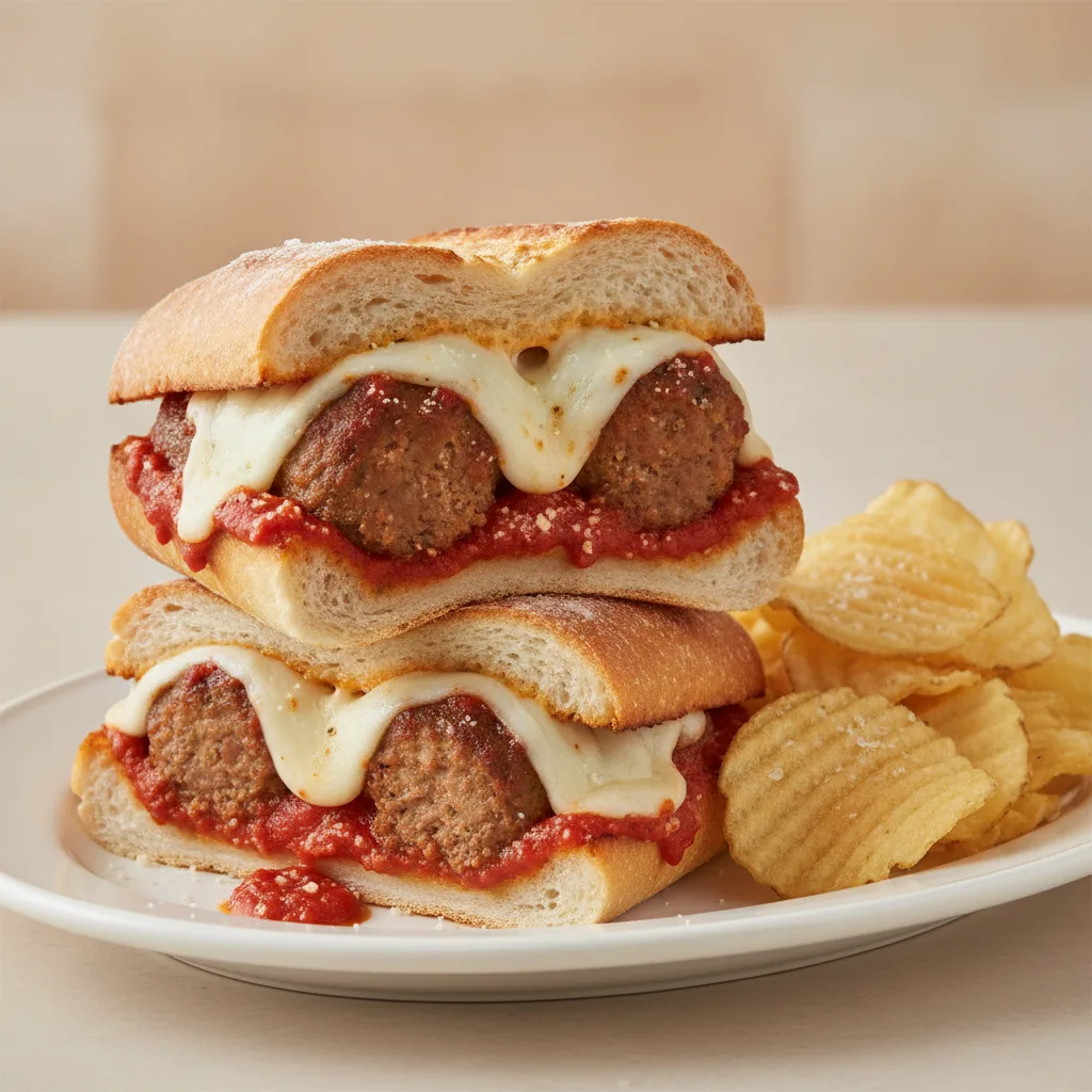 Meatball Parmigiana Sandwich Meatball Parmigiana Sandwich