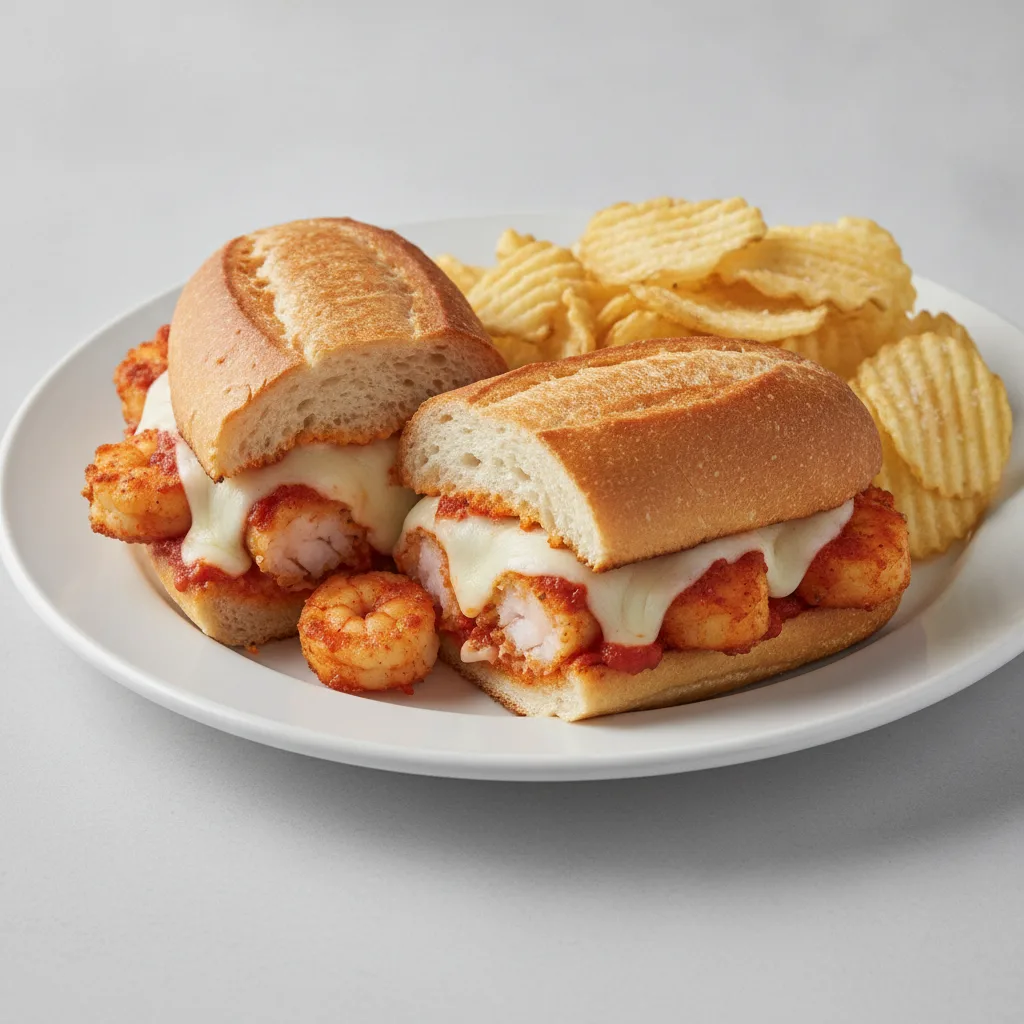 Shrimp Parmigiana Sandwich Shrimp Parmigiana Sandwich