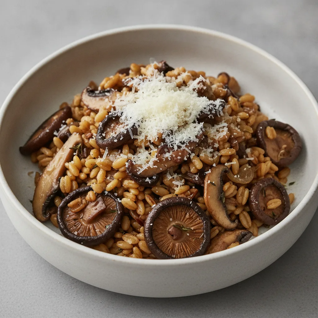 Wild Mushroom and Parmesan Farro