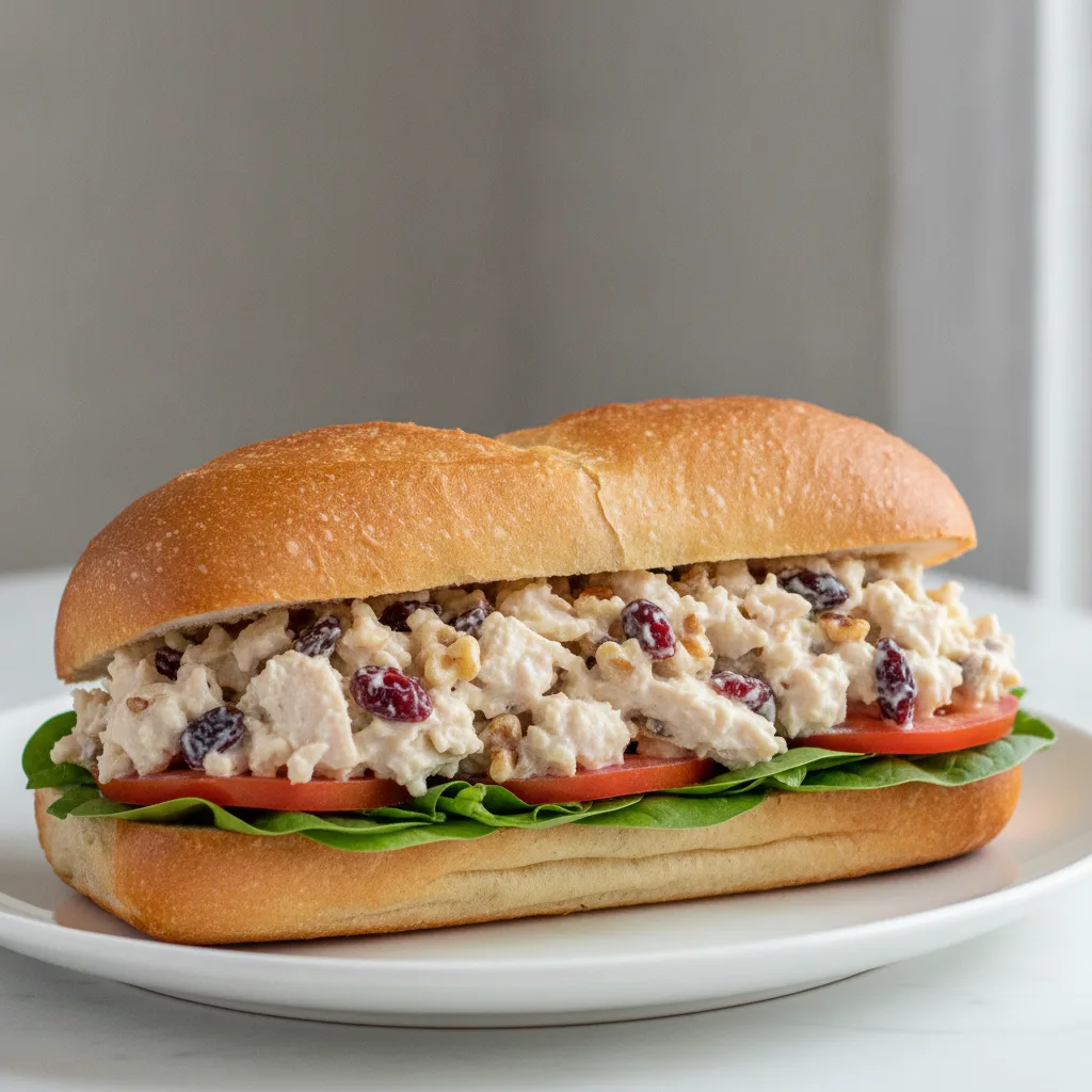 Cranberry-Walnut Chicken Salad Hoagie Cranberry-Walnut Chicken Salad Hoagie