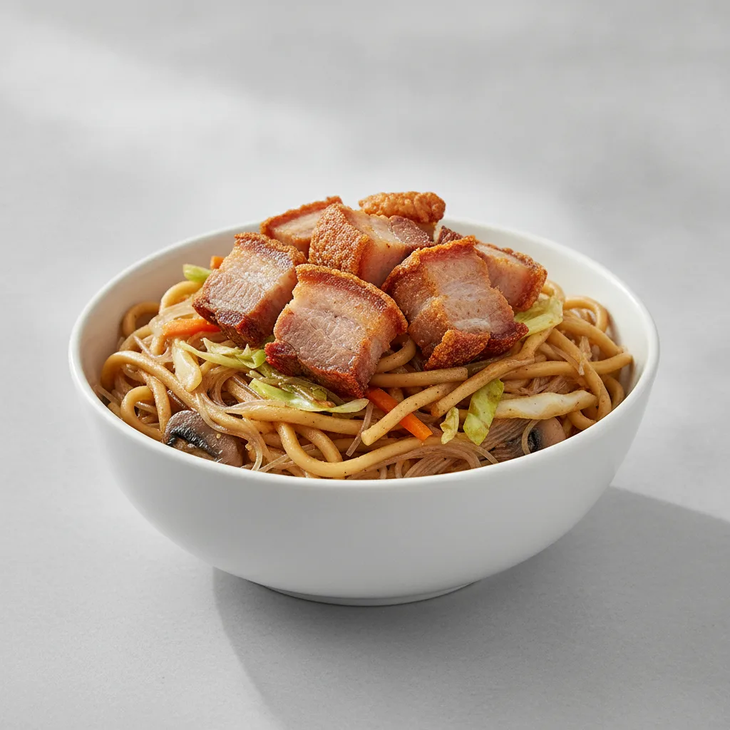 Pancit Bam-I Bowl with Lechon Belly Pancit Bam-I Bowl with Lechon Belly