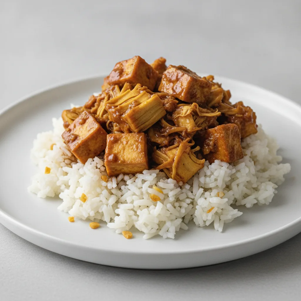 Vegan Jackfruit and Tofu Adobo Meal Vegan Jackfruit and Tofu Adobo Meal