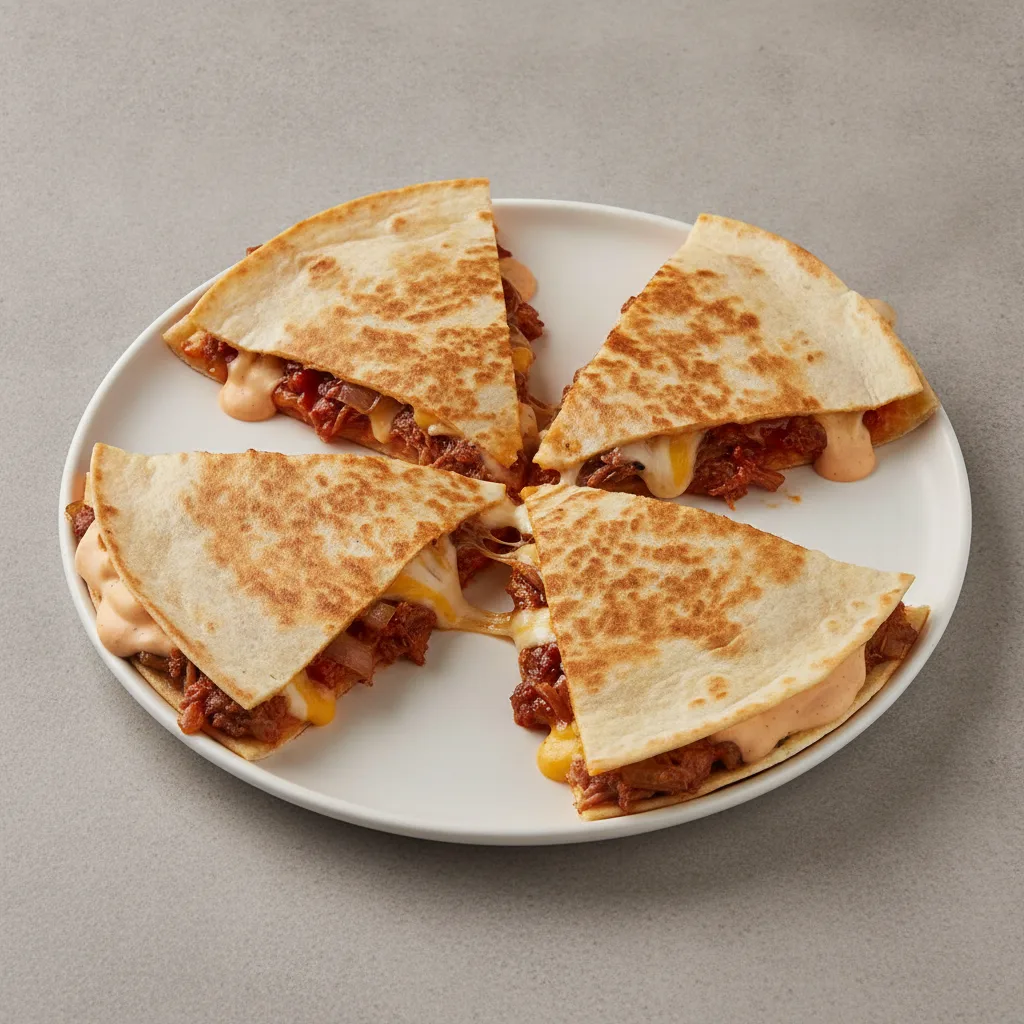 Beef Buldak Flavored Quesadilla Beef Buldak Flavored Quesadilla