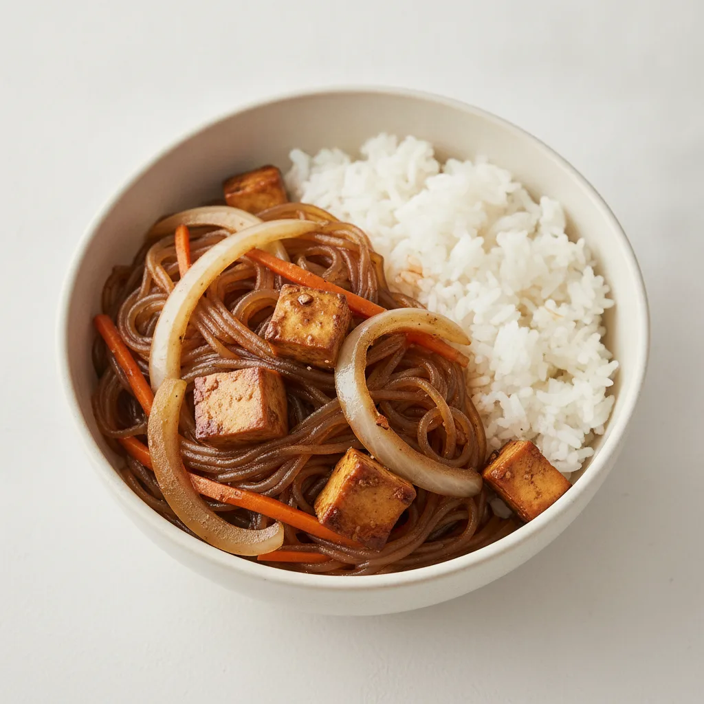 Japchae Noodle Bowl (Tofu) Japchae Noodle Bowl (Tofu)
