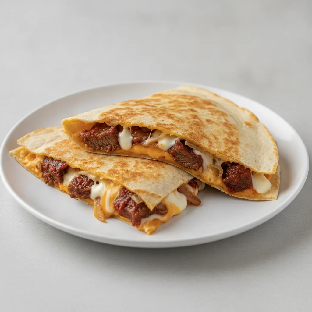 Beef Buldak Flavored Quesadilla Beef Buldak Flavored Quesadilla