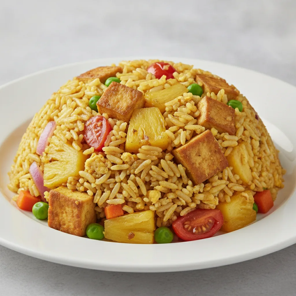 Pineapple Curry Fried Rice - Tofu