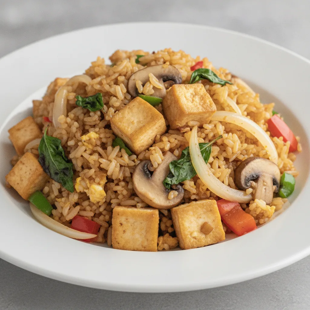 Basil Fried Rice - Tofu