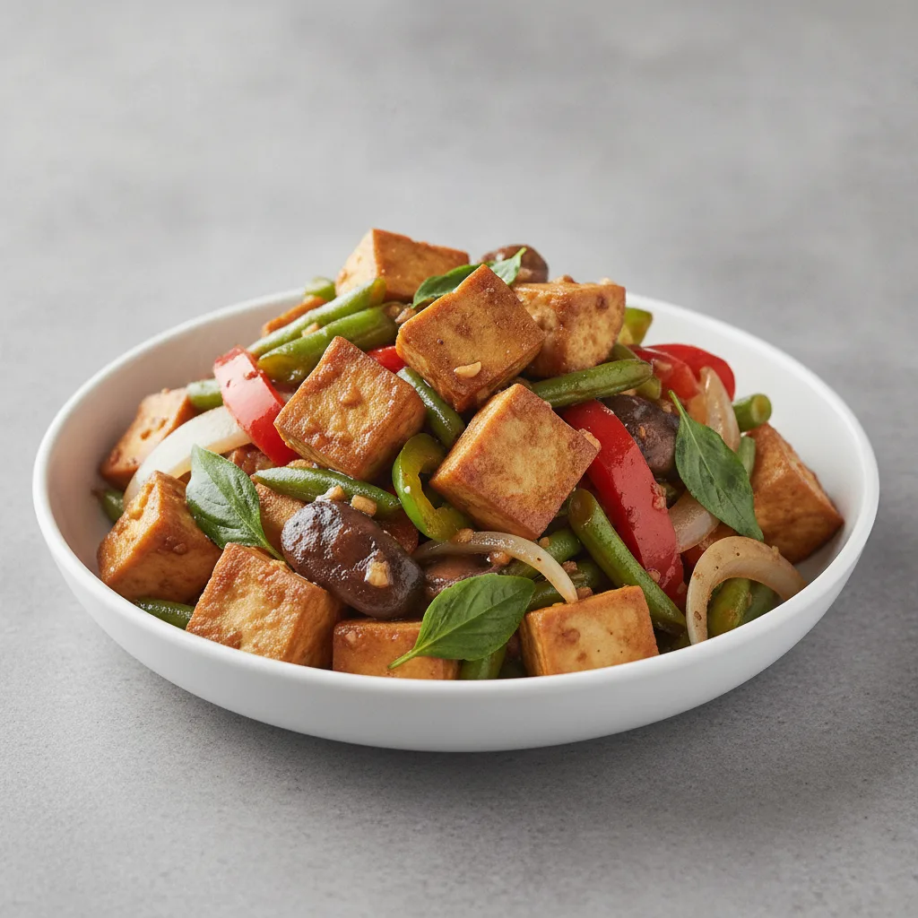 Phad Bai Kaplau (Basil) - Tofu