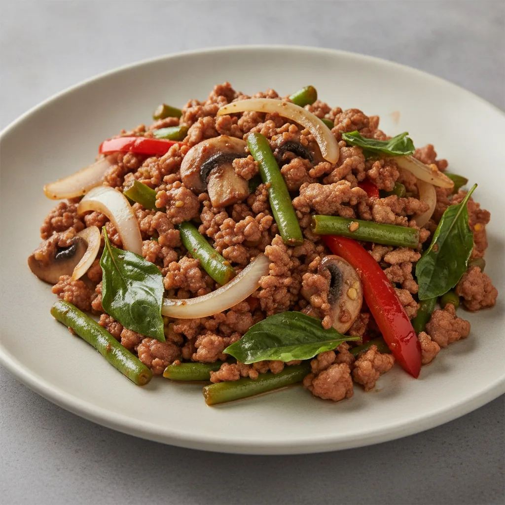 Phad Bai Kaplau (Basil) - Pork