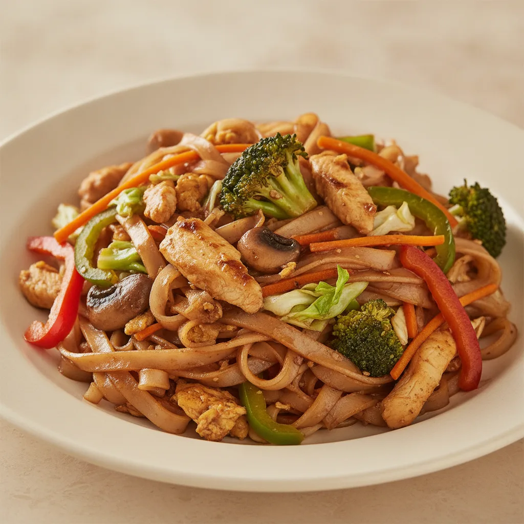 Pad Kee Mao (Drunken Noodles) - Chicken