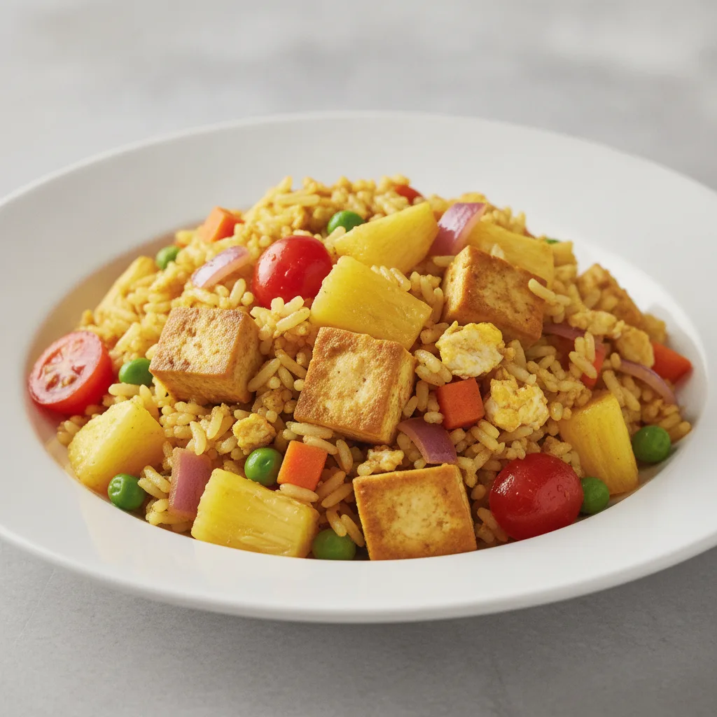 Pineapple Curry Fried Rice - Tofu