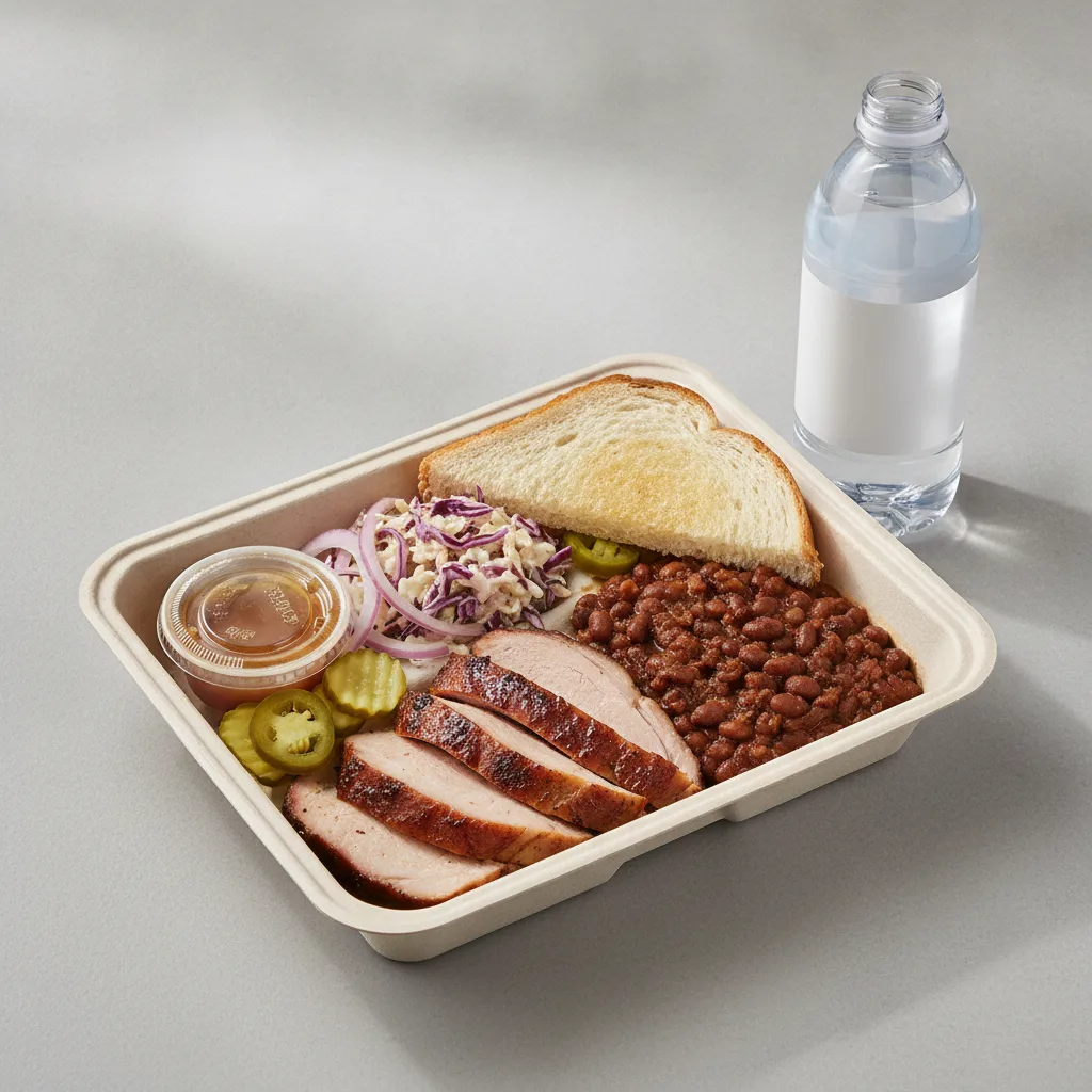 BBQ Plate Boxed Lunch - Sliced Turkey, Beans, Slaw BBQ Plate Boxed Lunch - Sliced Turkey, Beans, Slaw