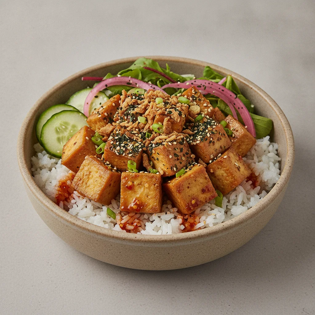 Furikake Ponzu Tofu Bowl