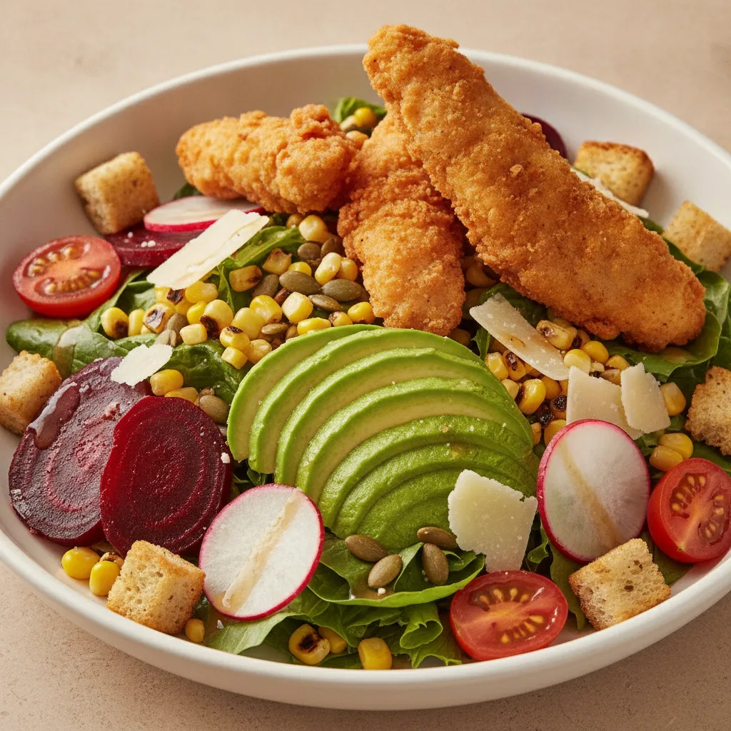 Fresh From the Market Salad with Crispy Chicken Fresh From the Market Salad with Crispy Chicken