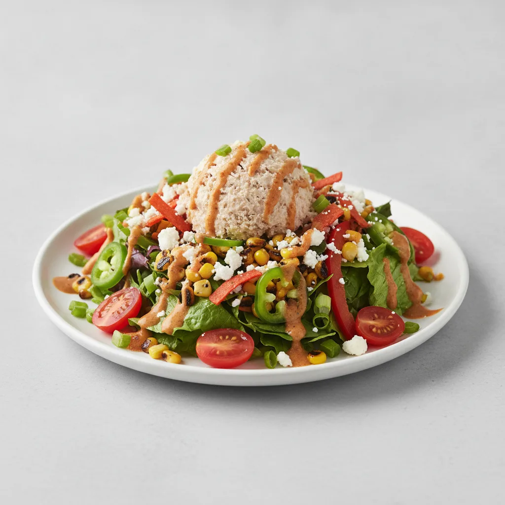 South by Southwest Salad with Tuna Salad South by Southwest Salad with Tuna Salad