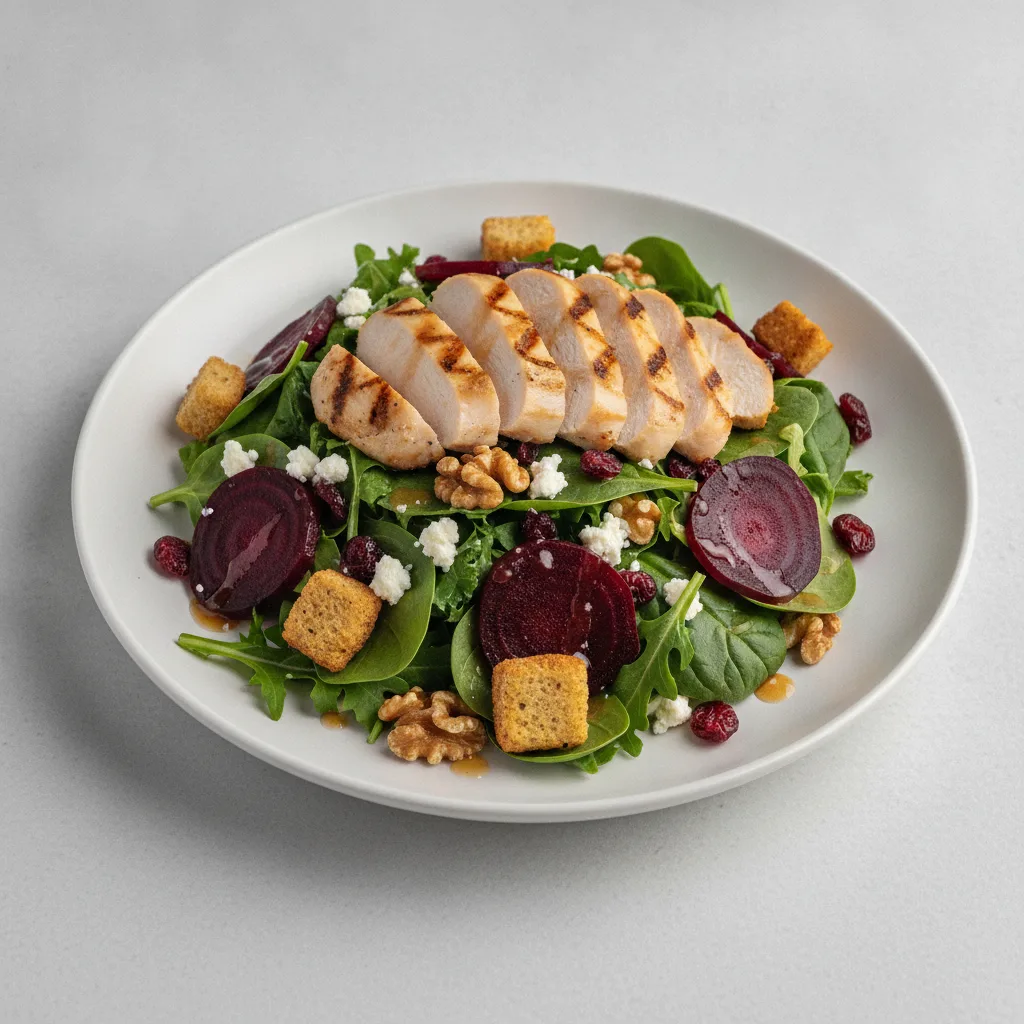 Fresh Beet and Goat Cheese Salad with Grilled Chicken Fresh Beet and Goat Cheese Salad with Grilled Chicken