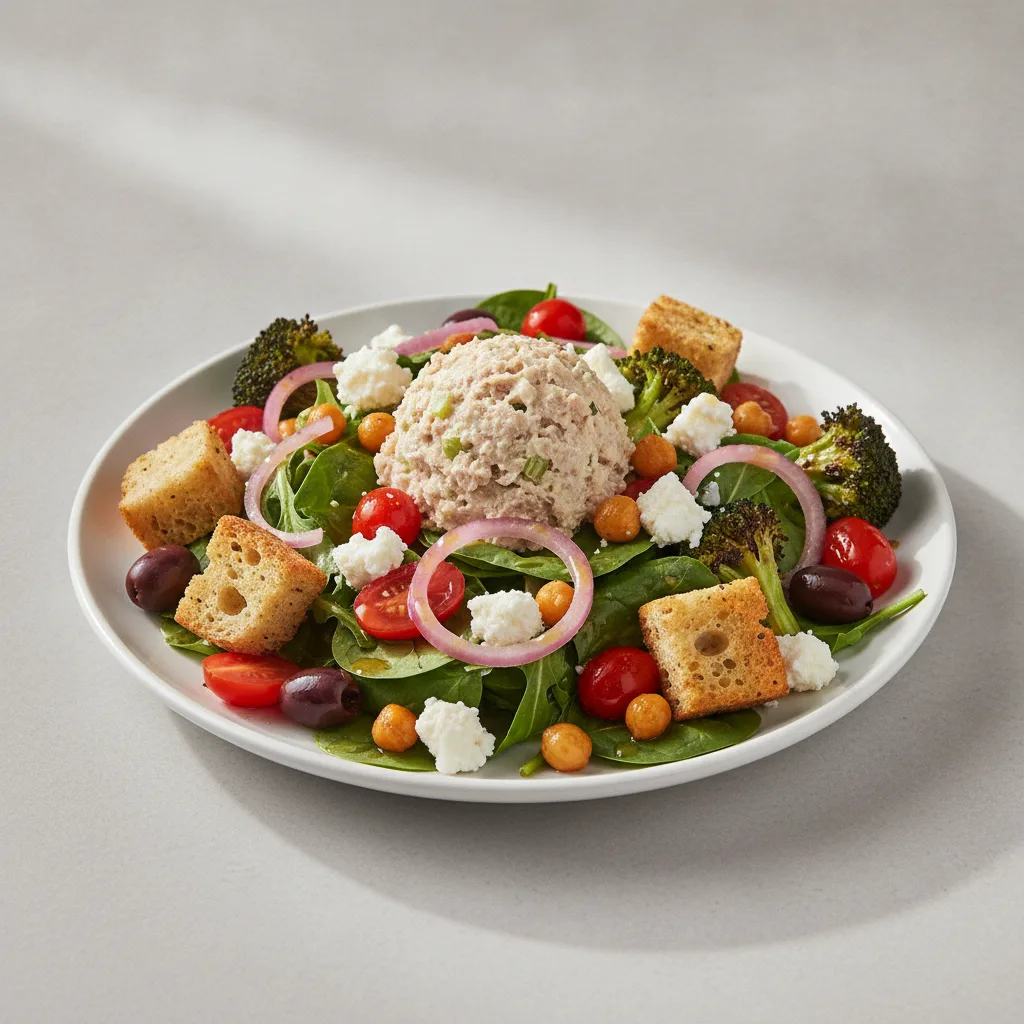 Mama's Mediterranean Salad with Tuna Salad Mama's Mediterranean Salad with Tuna Salad