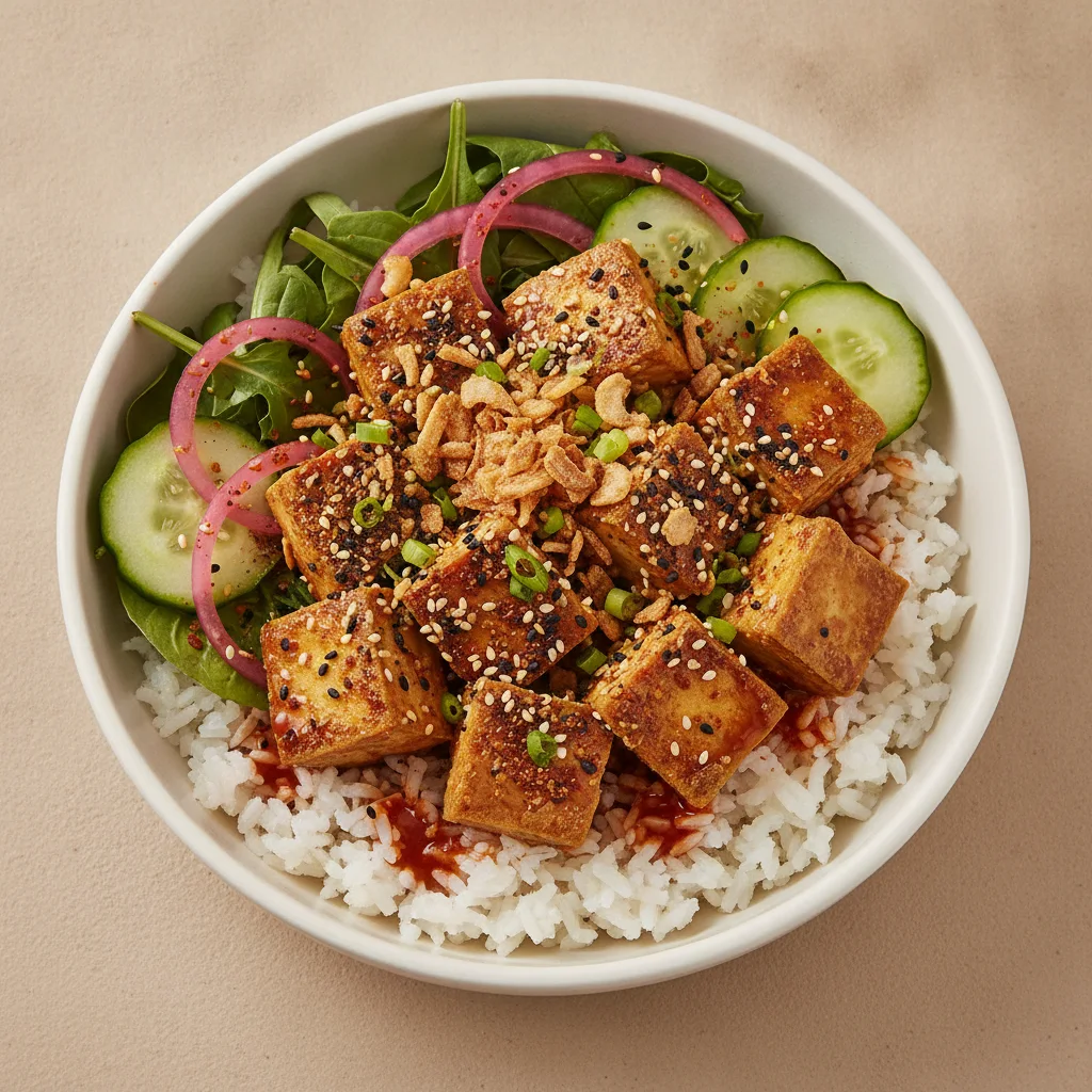 Furikake Ponzu Tofu Bowl Furikake Ponzu Tofu Bowl