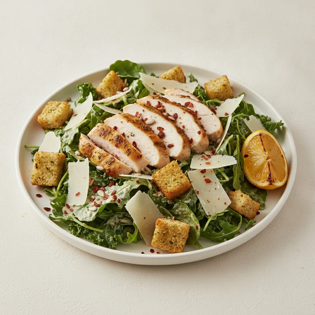 Crunchy Kale Chicken Caesar Salad Crunchy Kale Chicken Caesar Salad