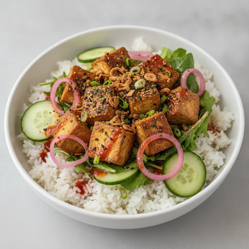 Furikake Ponzu Tofu Bowl Furikake Ponzu Tofu Bowl