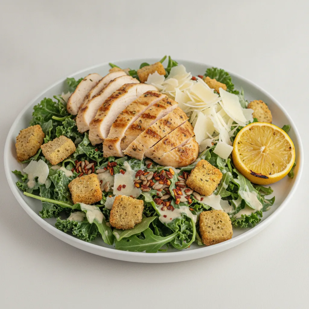 Crunchy Kale Chicken Caesar Salad Crunchy Kale Chicken Caesar Salad
